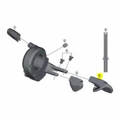 Grand Bouton-poussoir Shimano STEPS SW- M9050 Commande à Droite Noir