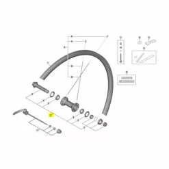 Axe Complet Pour Roue Shimano Ultegra RS700 CenterLock