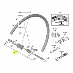 Axe Complet Pour Moyeu Arrière Shimano RX31 F12