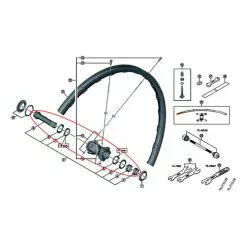 Axe Complet Pour Roue Shimano XTR M9000-TL-F15-29