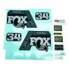 Autocollants Fox Racing Shox 34 P-SE 2022 Gris