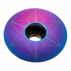 Couvercle De Boîtier De Direction Supacaz Star Capz Anodized Bleue Multicolore